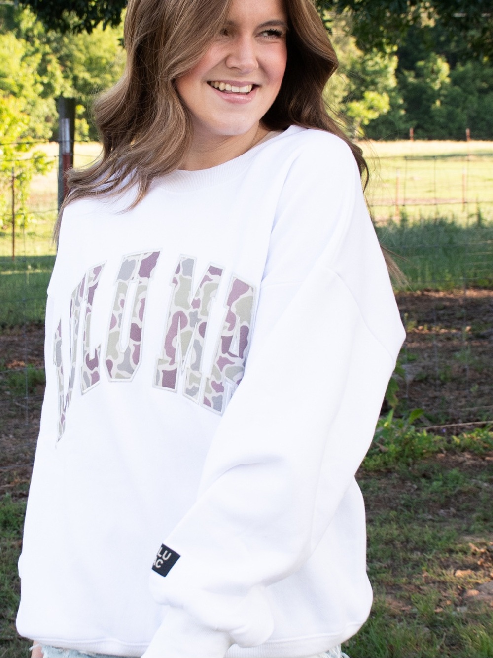 Lulu Mac White Camo Sweatshirt
